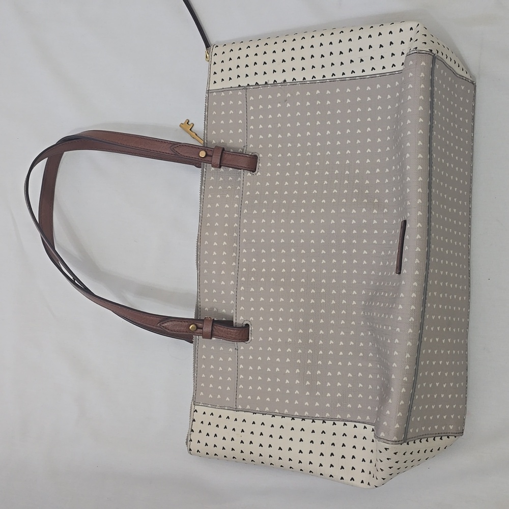 Fossil Rachel Hearts Leather Tote